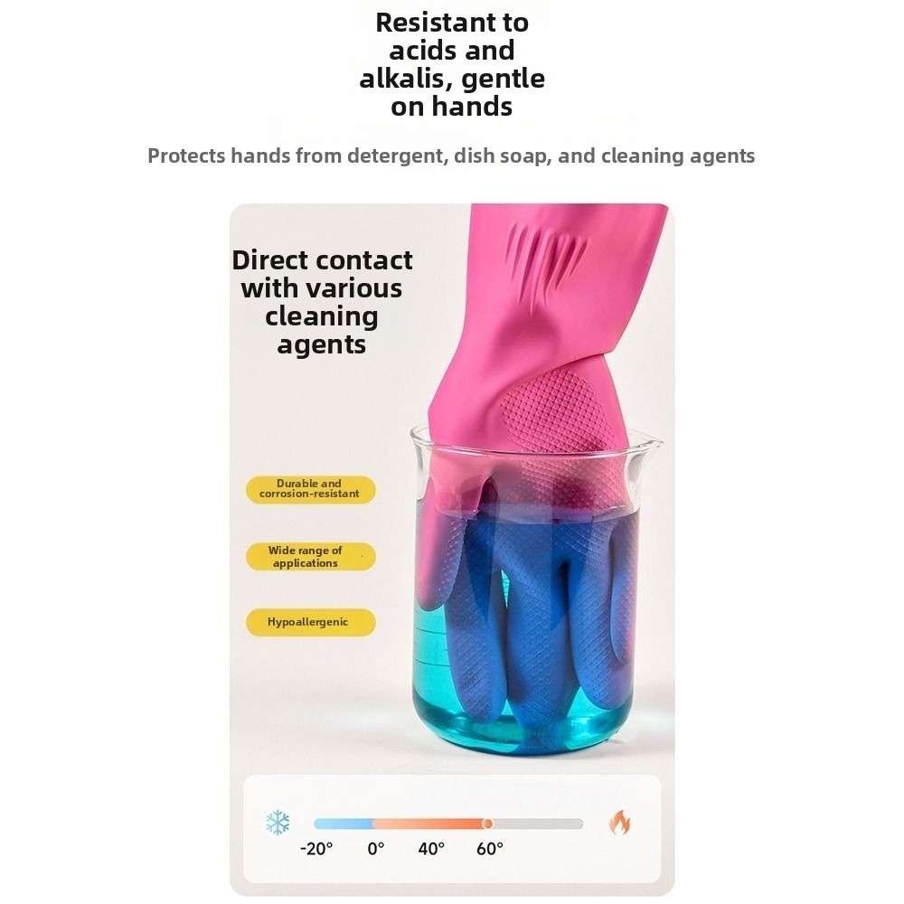 Rubber Glove Cleaning - Novas Luvas de Limpeza Rosa, Grossas