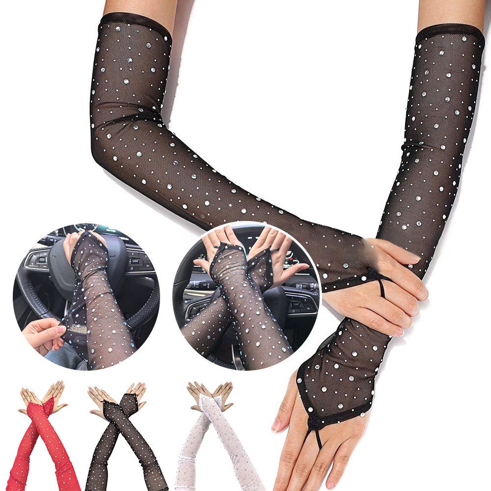 1 Par de Luvas de Malha com St - Fingerless Glove Knit avaliação e preço