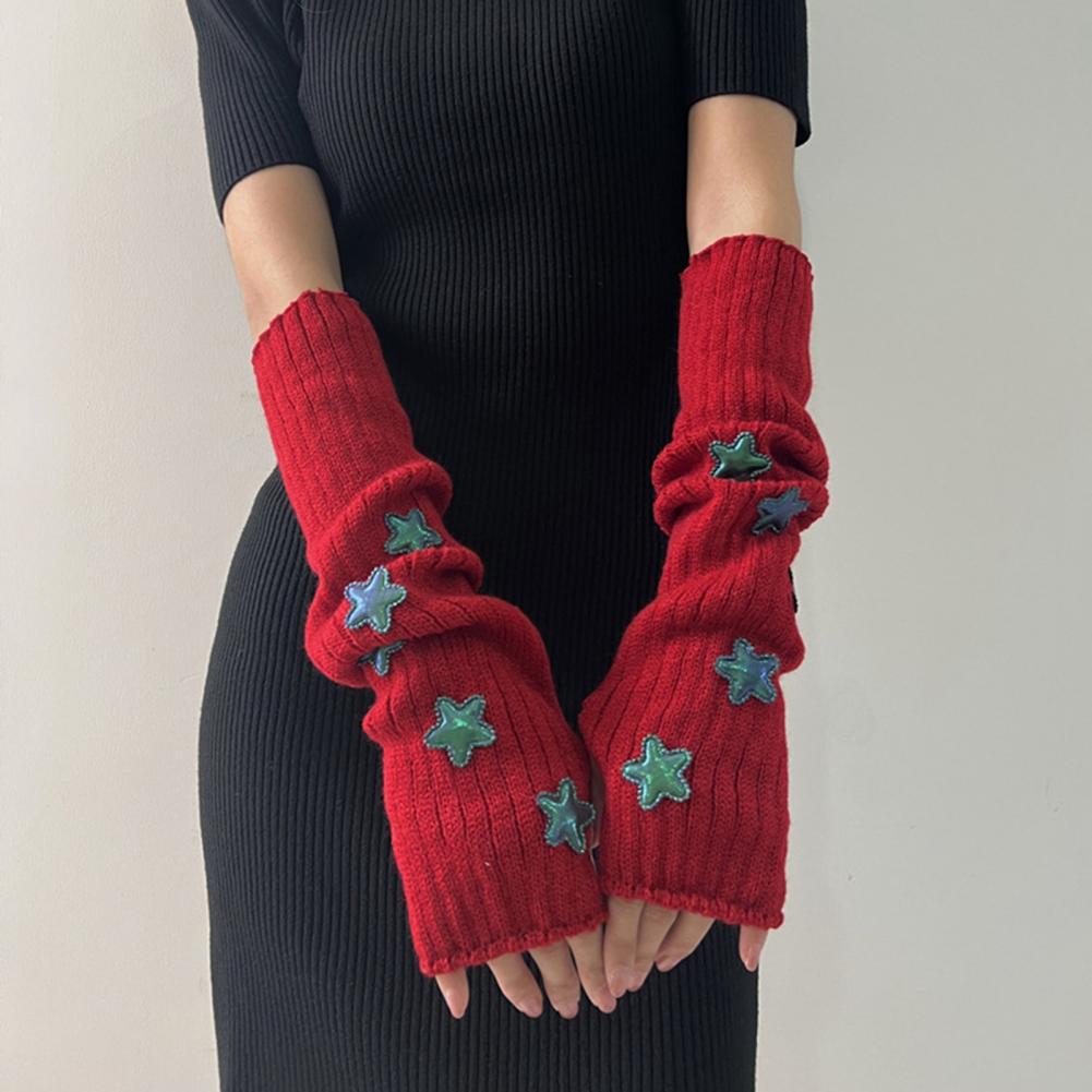 Luvas Femininas de Inverno e O - Fingerless Glove Knit avaliação e preço