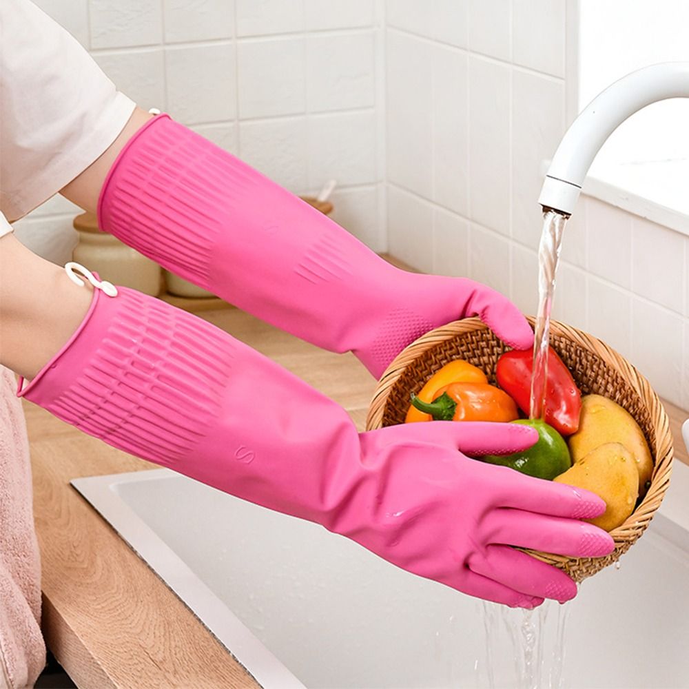 Novas Luvas de Limpeza Rosa, G - Rubber Glove Cleaning avaliação e preço