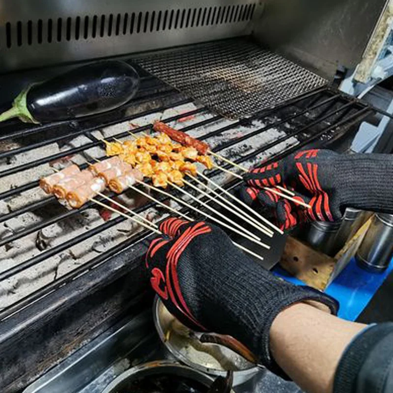Luvas retardadoras de chamas a - Oven Mitt Silicone avaliação e preço