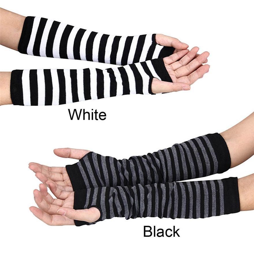 Mulheres manga longa gótico li - Fingerless Glove Knit avaliação e preço