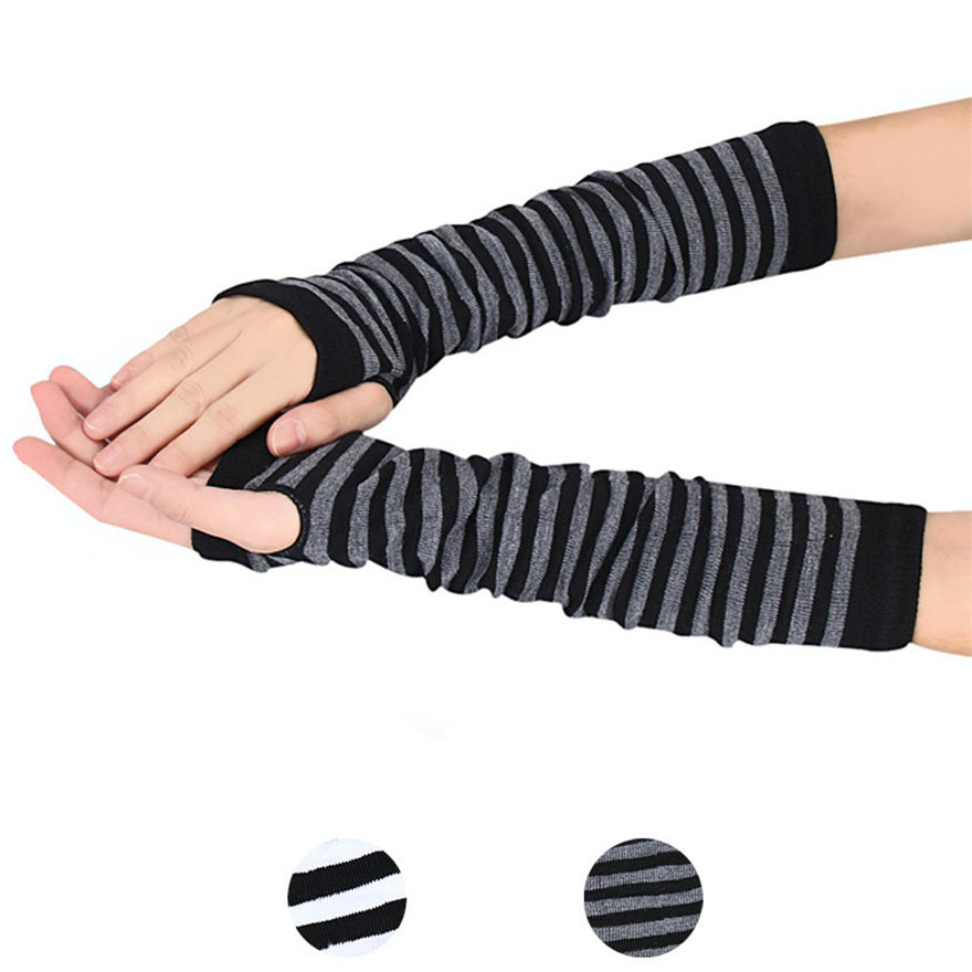 Mulheres manga longa gótico li - Fingerless Glove Knit avaliação e preço